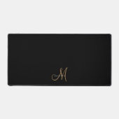 Script élégant de monogramme noir et or (Recto)