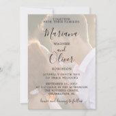 Script élégant du Faire-part de mariage photo mode (Devant)