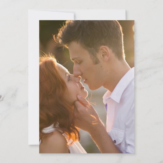 Script élégant du Faire-part de mariage photo mode (Dos)