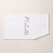 Script élégant et classique Ajouter votre nom (Serviette à main)