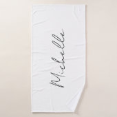Script élégant et classique Ajouter votre nom (Serviette de bain)