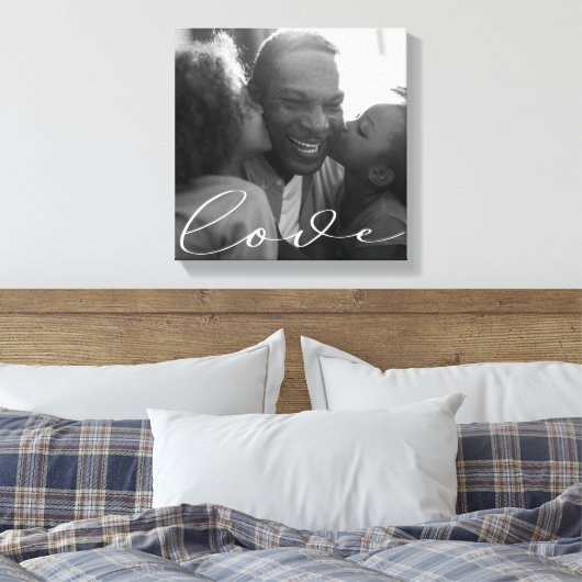 Script élégant | Impression du canevas photo (Insitu(Chambre))