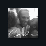 Script élégant | Impression du canevas photo<br><div class="desc">Personnaliser toile étirée avec votre propre photo et l'élégante écriture manuscrite personnalisée "amour". Choisissez entre deux couleurs du script afin qu'il convient le mieux à vos photos.</div>