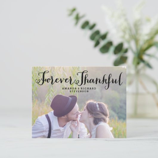 SCRIPT ÉLÉGANT MARIAGE POUR TOUJOURS CARTE POSTALE (Debout devant)