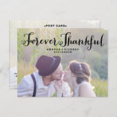 SCRIPT ÉLÉGANT MARIAGE POUR TOUJOURS CARTE POSTALE (Devant / Derrière)