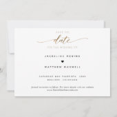 Script élégant Mariage simple Enregistrer la carte (Dos)