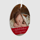 Script élégant Mon premier bébé de Noël Rouge (devant)