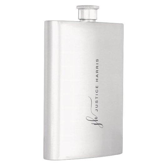 Script élégant Monogramme moderne Flacon personnal (Droite)