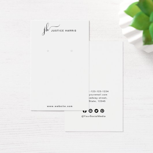 Script élégant Monogramme moderne Professionnel (Bureau)