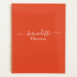 Script élégant | Nom personnalisé | Orange Planner