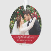 Script élégant Notre premier Noël Rouge (devant)