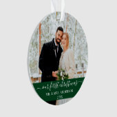 Script élégant Notre premier Noël Vert (devant)