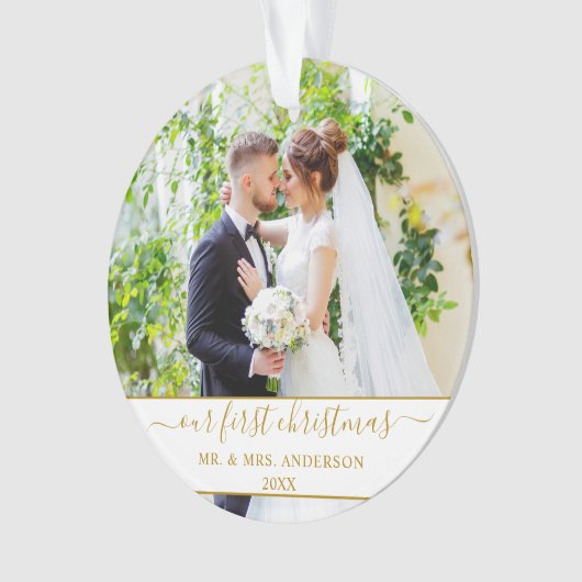 Script élégant Notre premier Or de Noël (devant)