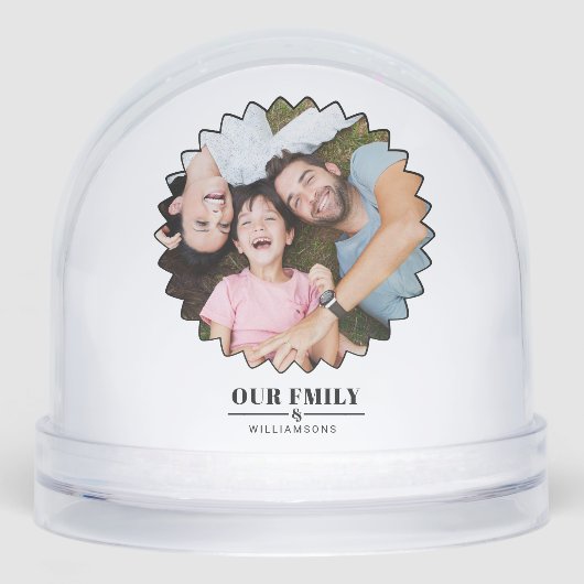 script élégant personnalisé "notre famille" 2photo (Avant)