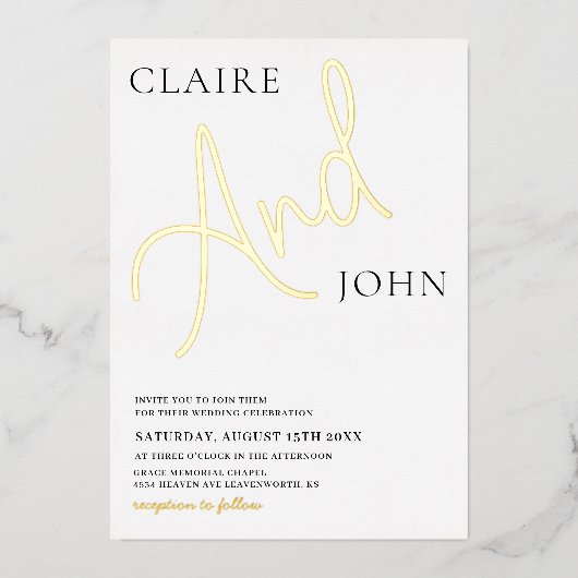 Script en bruiloft uitnodiging (Voorkant)