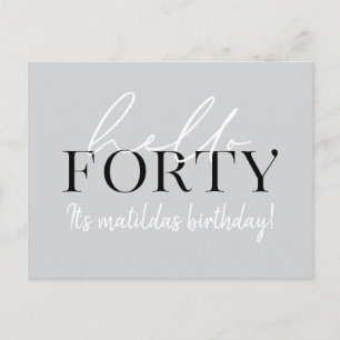 Script en geometrische 40e verjaardag briefkaart