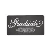 Script en gras | Étiquette de adresse de diplôme (Devant)