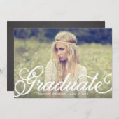 Script en gras| Invitation de la fête de graduatio (Devant / Derrière)