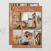 Script en terre cuite chic 6 photos mariage merci (Devant / Derrière)