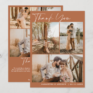Script en terre cuite chic 6 photos mariage merci