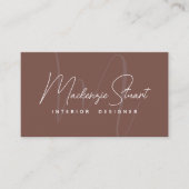 Script en terre cuite QR Code Carte de visite Mono (Devant)