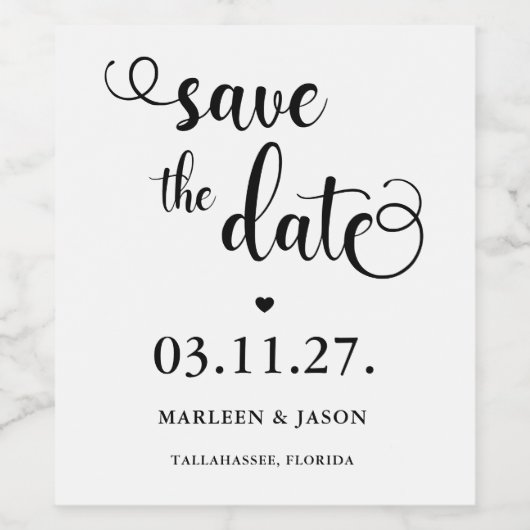 Script Enregistrer la date Étiquette de vin (Étiquettes simples)