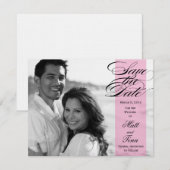 Script Enregistrer la date Faire-part photo - rose (Devant / Derrière)