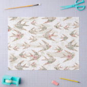 Script Ephemera Waterverf Floral Swallows Tissuepapier (Craft)