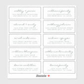 Script Étiquette de adresse invité ORDER 6" ou 8"  (Feuille)