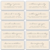 Script Étiquette de adresse invité ORDER 6" ou 8" (Devant)