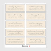 Script Étiquette de adresse invité ORDER 6" ou 8" (Feuille)