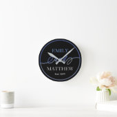 Script Faisant Avec Couple Names Horloge murale (Maison)