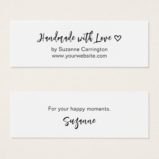 Script fait main avec amour. Balise Mini Hang Pers (Devant & derrière)