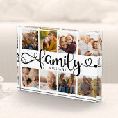 Script familial moderne Collage Chic 8 Bloc photo