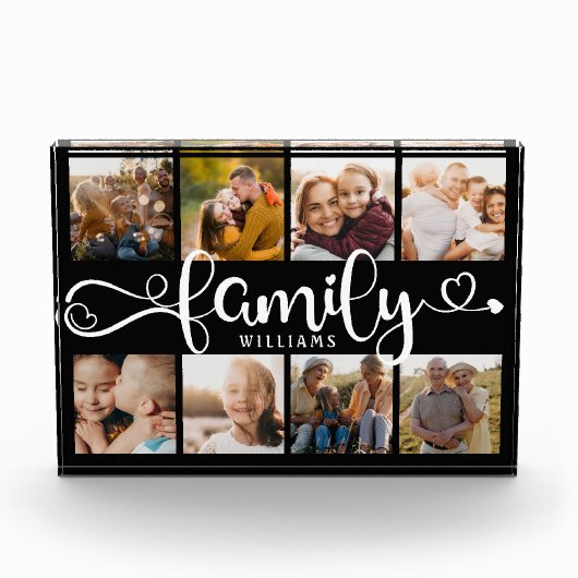 Script familial moderne Collage Chic 8 Bloc photo (Devant)