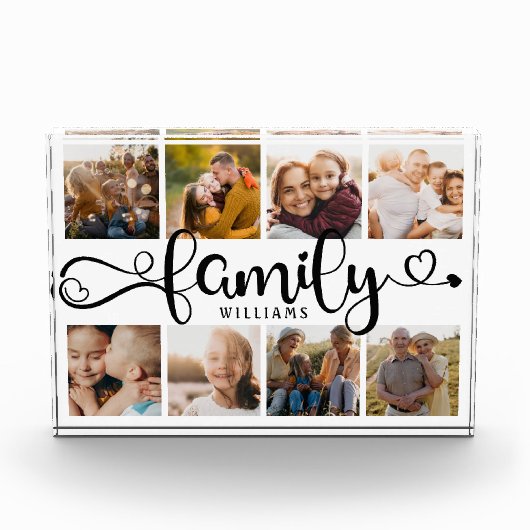Script familial moderne Collage Chic 8 Bloc photo (Devant)