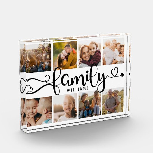 Script familial moderne Collage Chic 8 Bloc photo (Gauche)