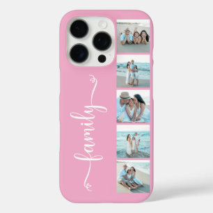 Script Familie Foto Roze iPhone 16 Pro Hoesje