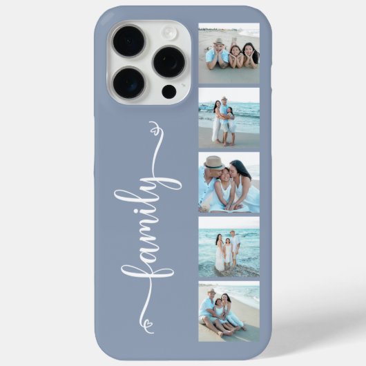 Script Familie Foto Stofblauw Case-Mate iPhone Case (Achterkant)