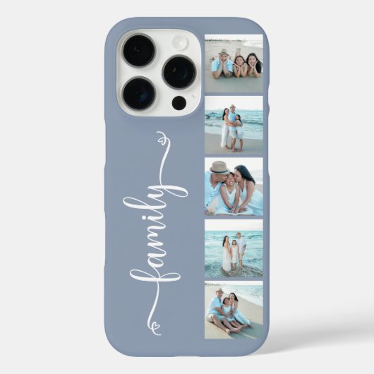 Script Familie Foto Stofblauw Case-Mate iPhone Case (Achterkant)