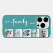 Script Familie Foto Teal Case-Mate iPhone Case (Achterkant (horizontaal))