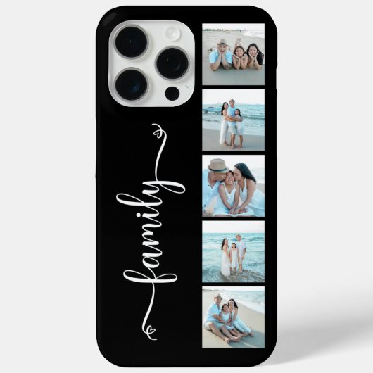 Script Familie Foto Zwart Case-Mate iPhone Case (Achterkant)
