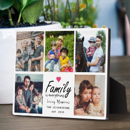 Script Familie is Alles Foto Collage Aandenken Fotoplaat