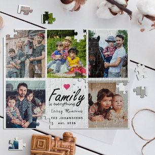 Script Familie is Alles Foto Collage Aandenken Legpuzzel