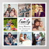 Script Familie is Alles Foto Collage Aandenken Poster (Voorkant)