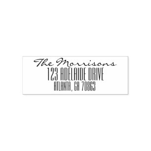 Script Familienaam Adres Zelfinktende Stempel