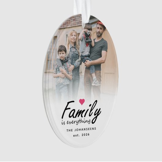 Script Family is Everything Modern Custom 2 Photo (devant)