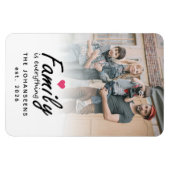 Script Family is Everything Modern Custom Photo Magneet (Horizontaal)