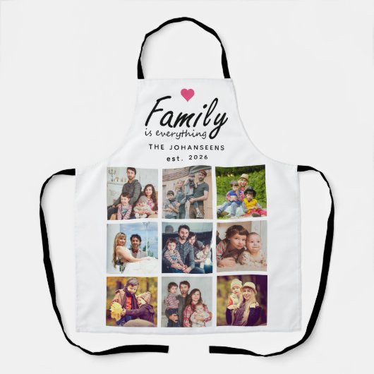 Script Family is Everything Photo Collage Modern Schort (Voorkant)