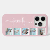 Script Family Photo Blush Roze Case-Mate iPhone Case (Achterkant (horizontaal))